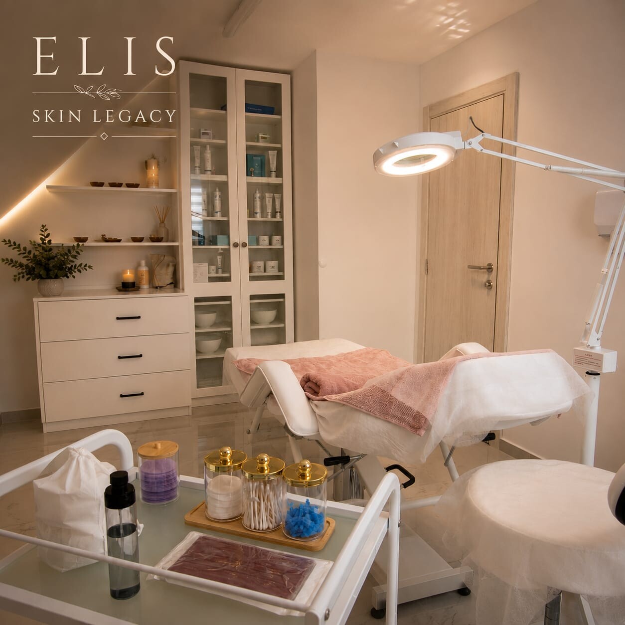 Kabina salona Elis Skin Legacy sa lupom lampom